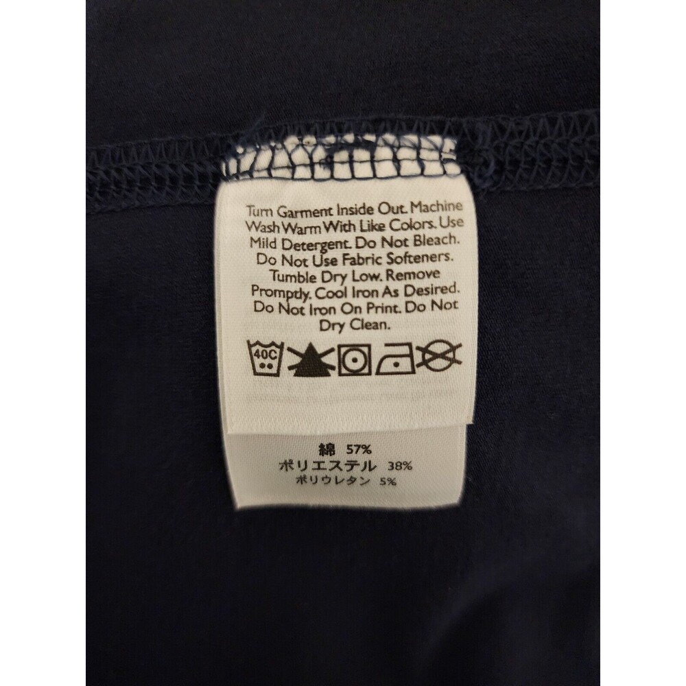 Eddie Bauer Tall Mens 1/4-Zip Mock Neck Pullover Navy Blue Cotton-Blend Size LT - Picture 7 of 10